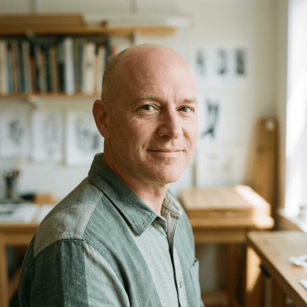 Male homeowner in his late 50s, White, calm and confident demeanor suitable for a property owner testimonial