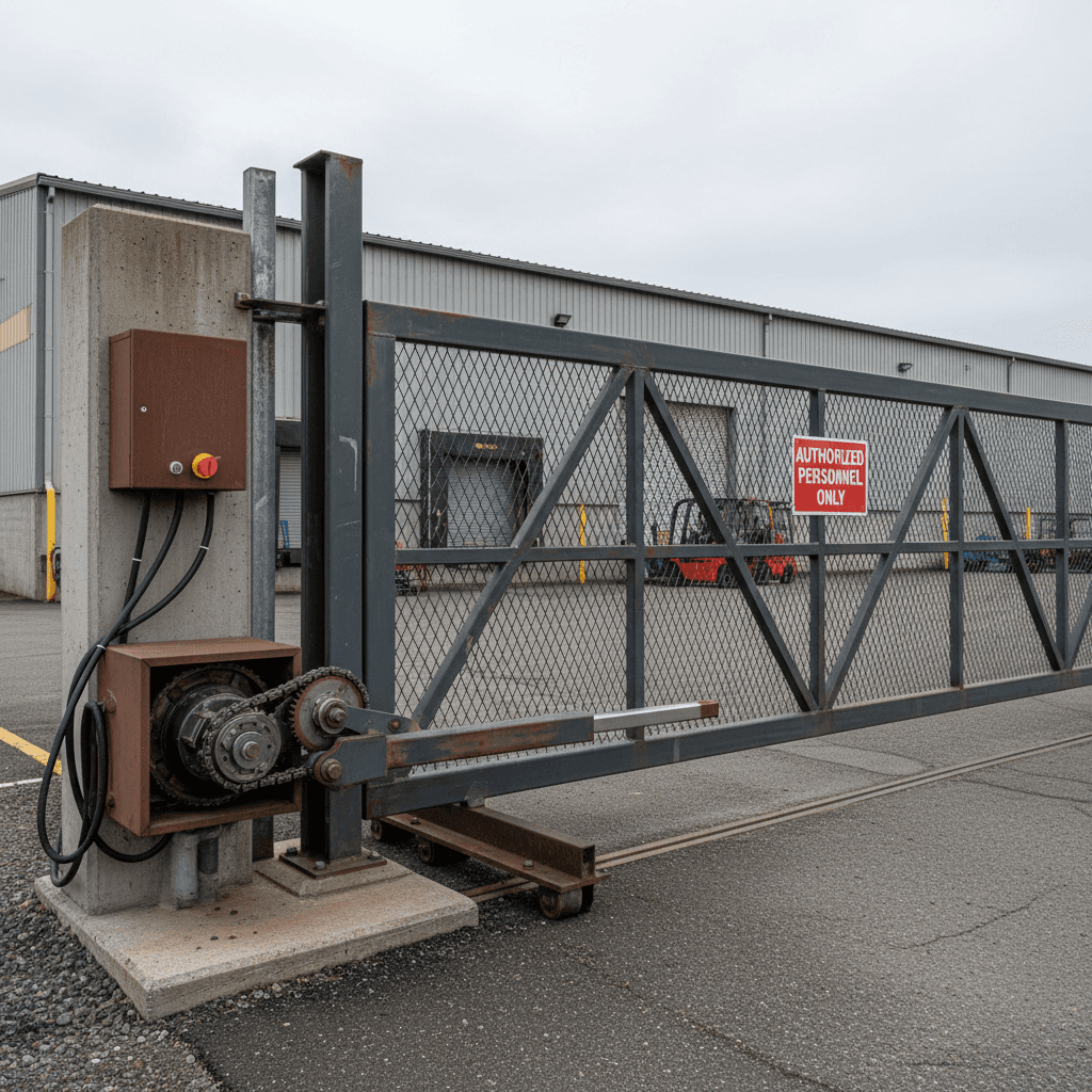 Heavy-duty gate system for commercial warehouse