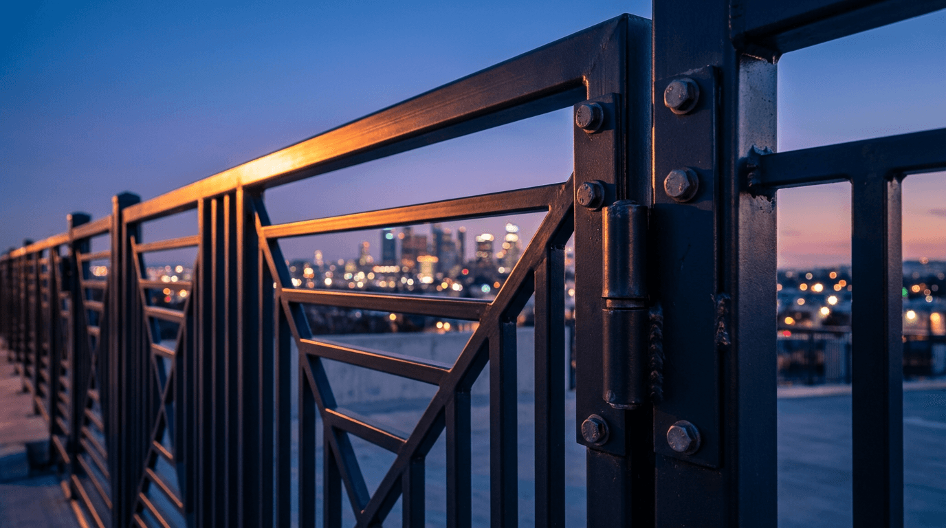 Commercial chain link fence installation with industrial strength construction
