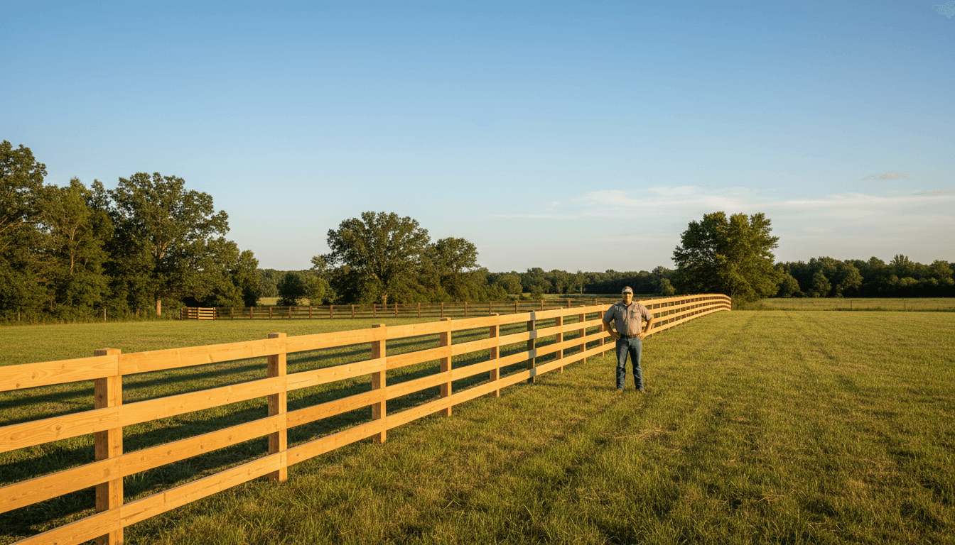 Wide editorial aesthetic shot of a completed custom residential fence installation in Fort Wayne
